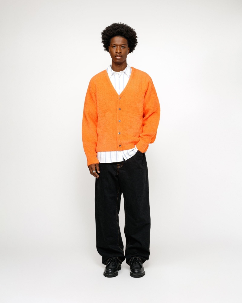 Stussy Shaggy Sweaters Red Orange | 52913FWUB