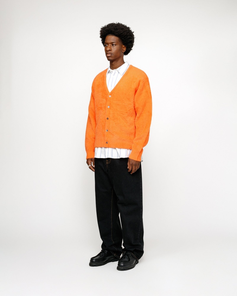 Stussy Shaggy Sweaters Red Orange | 52913FWUB