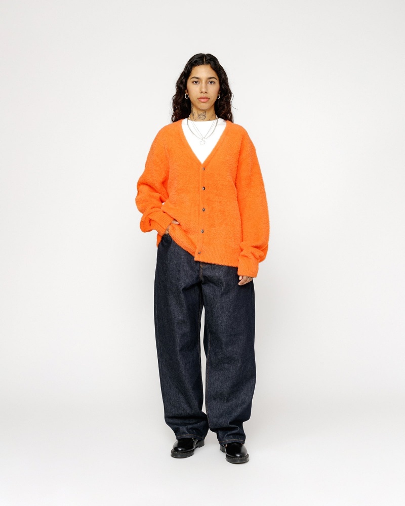 Stussy Shaggy Sweaters Red Orange | 52913FWUB