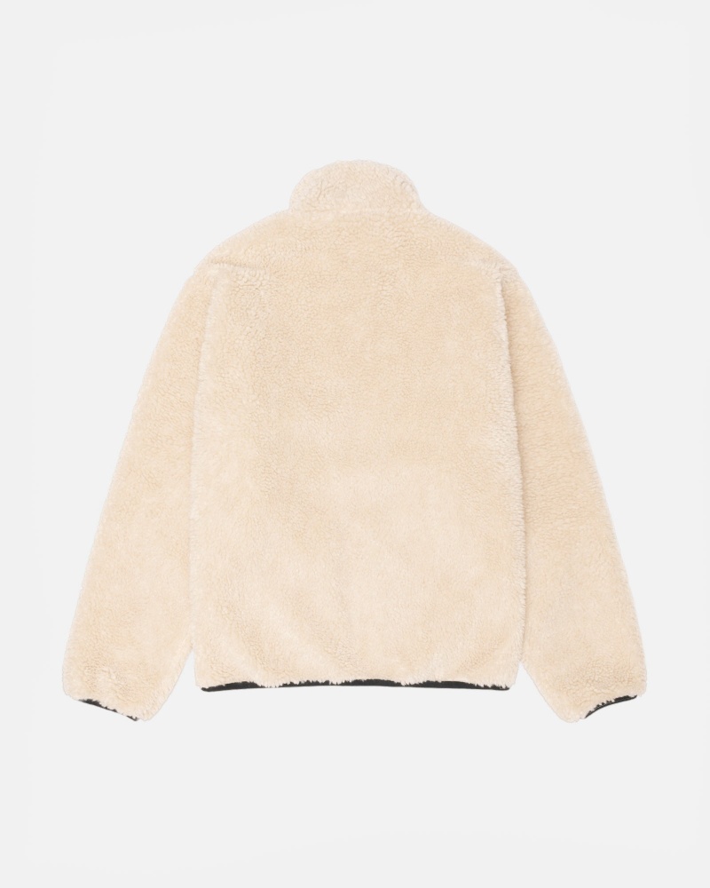 Stussy Sherpa Reversible Jackets Beige | 36780AWYR