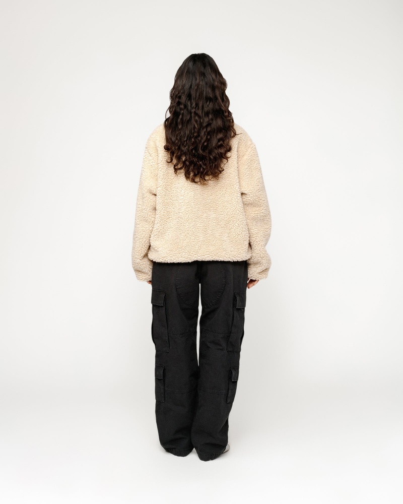 Stussy Sherpa Reversible Jackets Beige | 36780AWYR