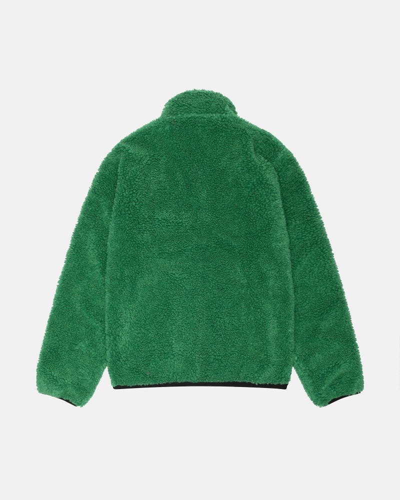 Stussy Sherpa Reversible Jackets Green | 85923CZVO