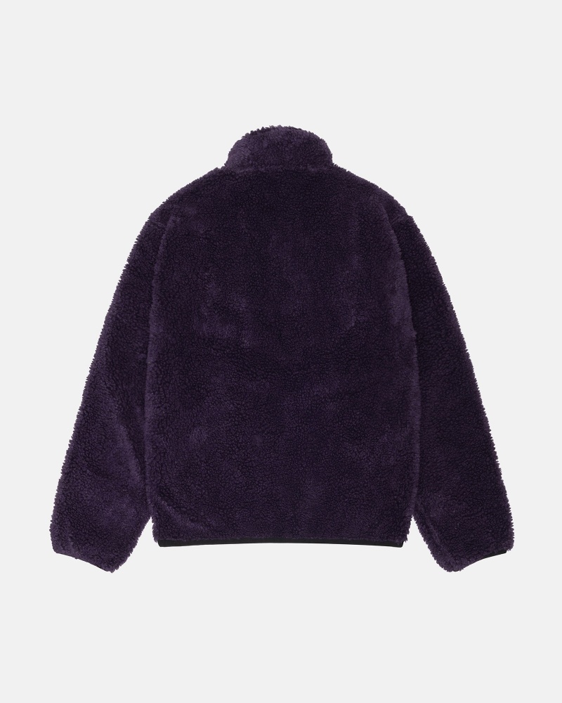 Stussy Sherpa Reversible Jackets Purple | 65408RCEJ