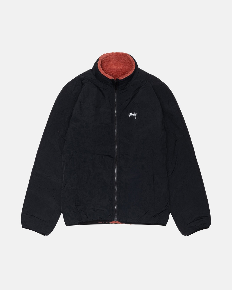 Stussy Sherpa Reversible Jackets Red | 80469YXJG