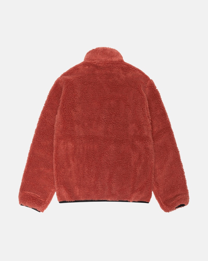 Stussy Sherpa Reversible Jackets Red | 80469YXJG