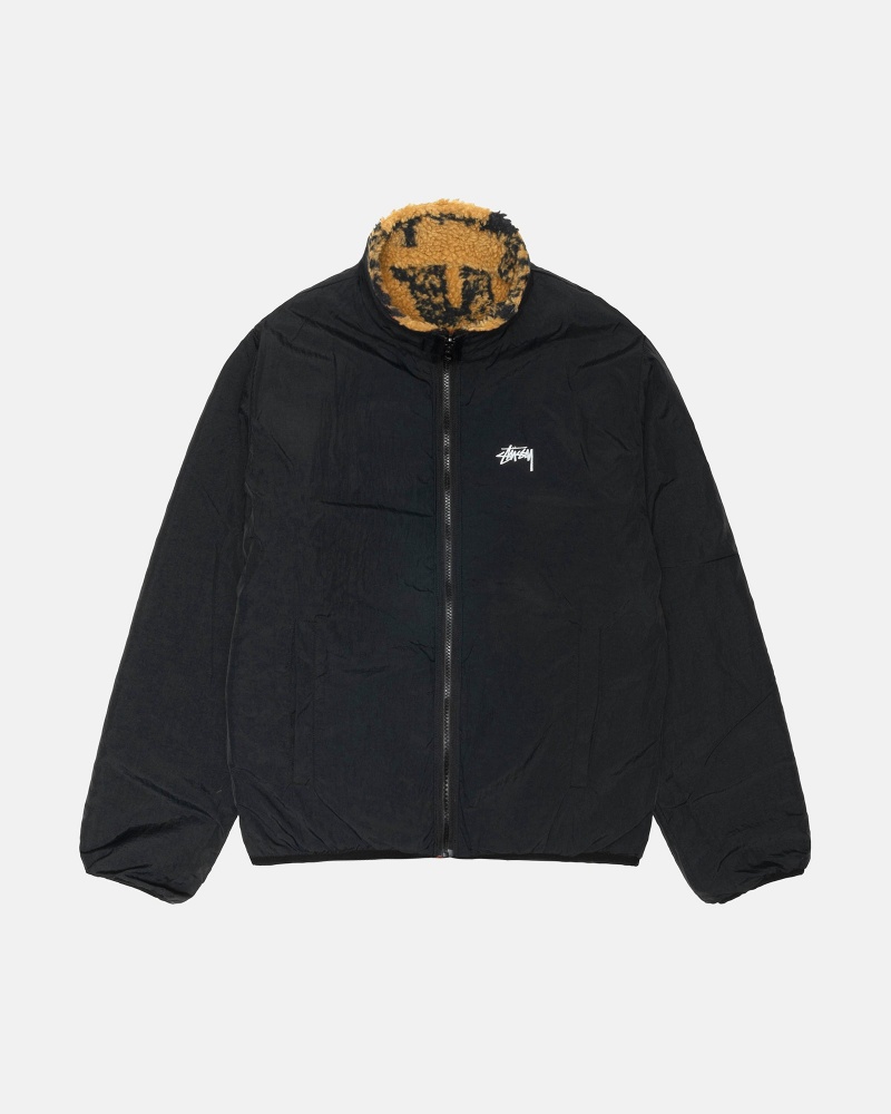 Stussy Sherpa Reversible Printed Jackets Yellow | 80195QUJA