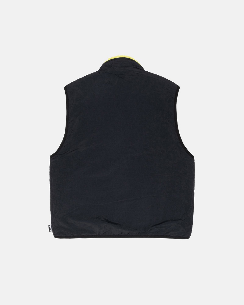 Stussy Sherpa Reversible Vest Light Green | 94152QMHL