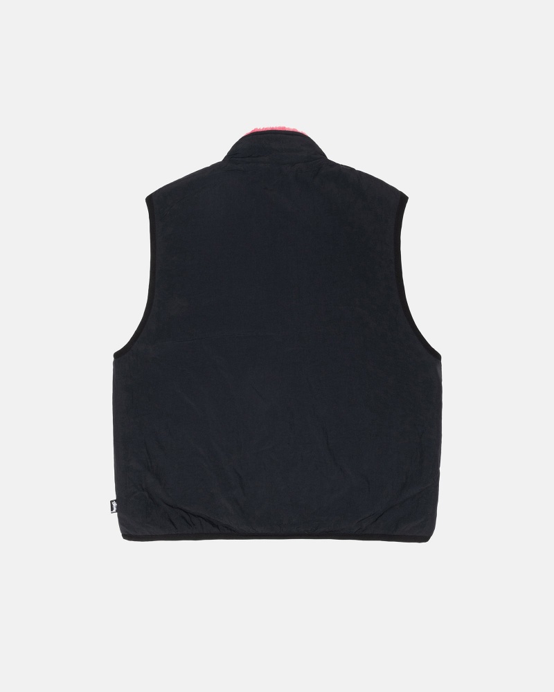 Stussy Sherpa Reversible Vest Pink | 79265DCFY