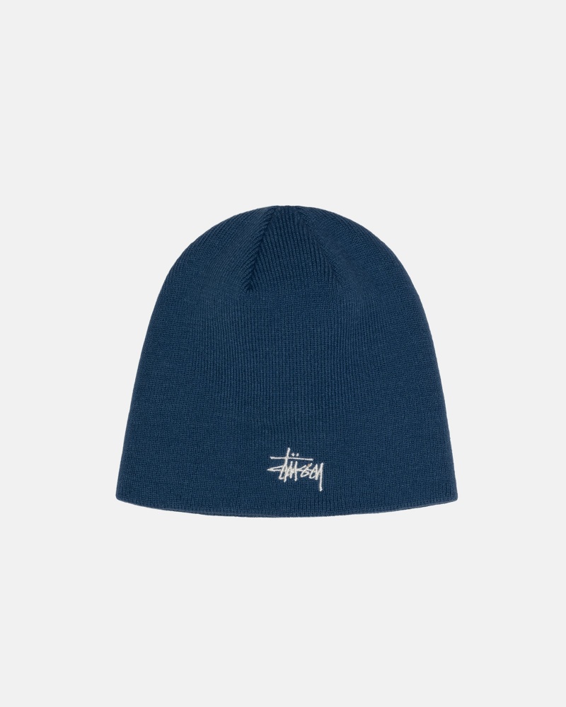 Stussy Skullcap Basic Beanie Blue | 26401GMKU