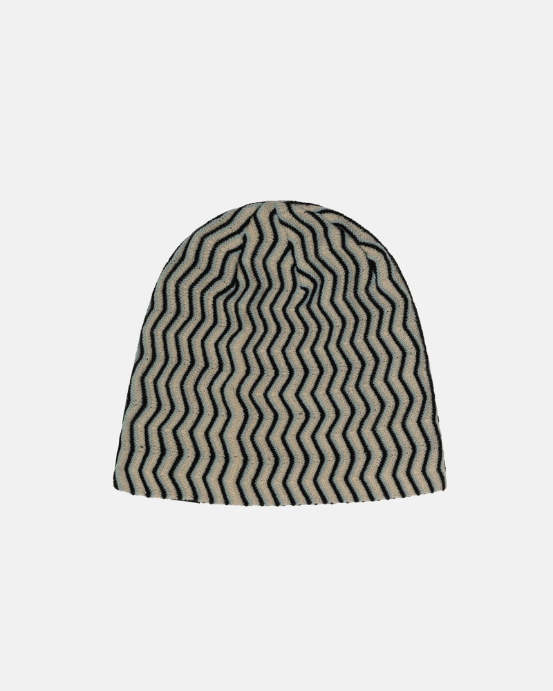 Stussy Skullcap Crinkle Stitch Beanie Black / Grey | 65983EOLZ