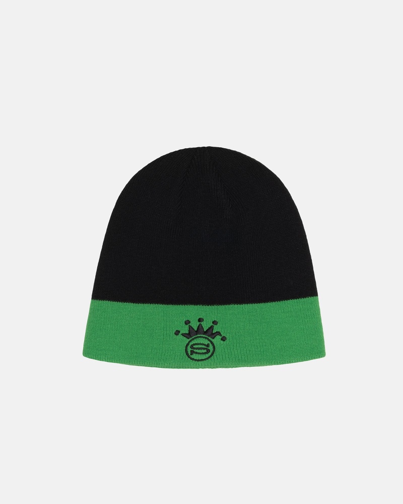 Stussy Skullcap S Crown Jacquard Beanie Black | 06735DMOB