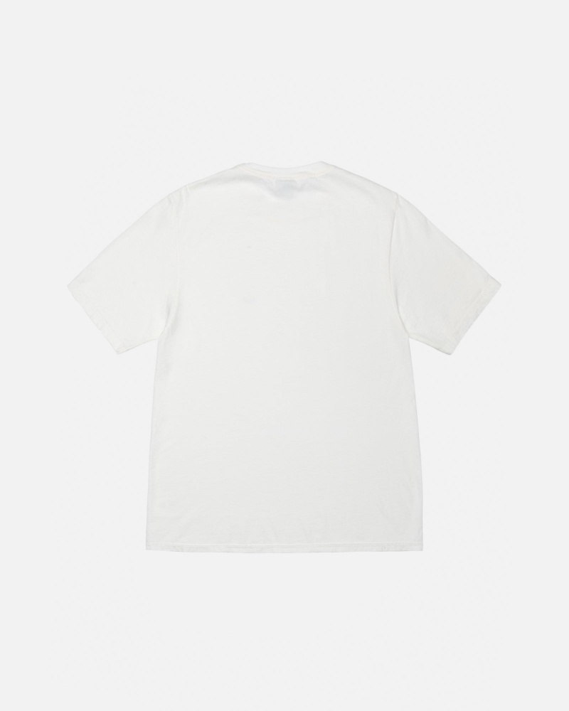 Stussy Smooth Stock Pigment Dyed T Shirts Beige | 60925BYLS