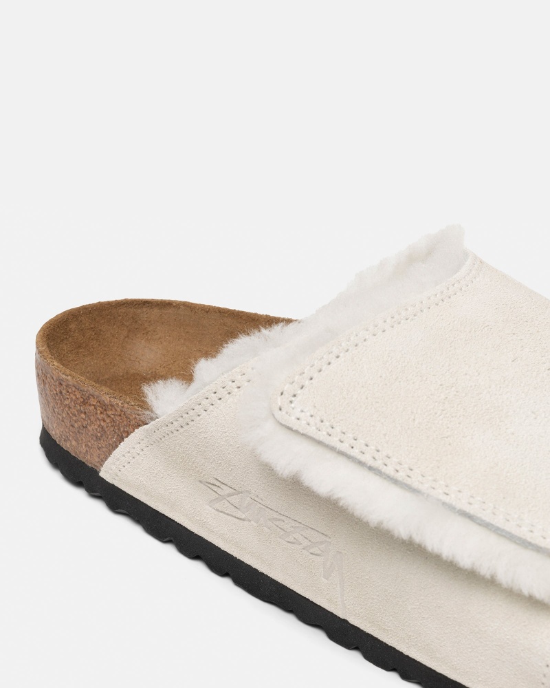 Stussy Solana Shearling Slide Slides Beige | 62130GUTY