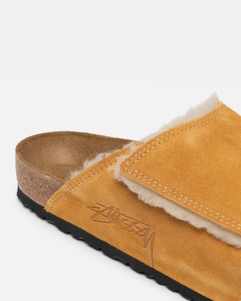 Stussy Solana Shearling Slide Slides Brown | 45217ALXY