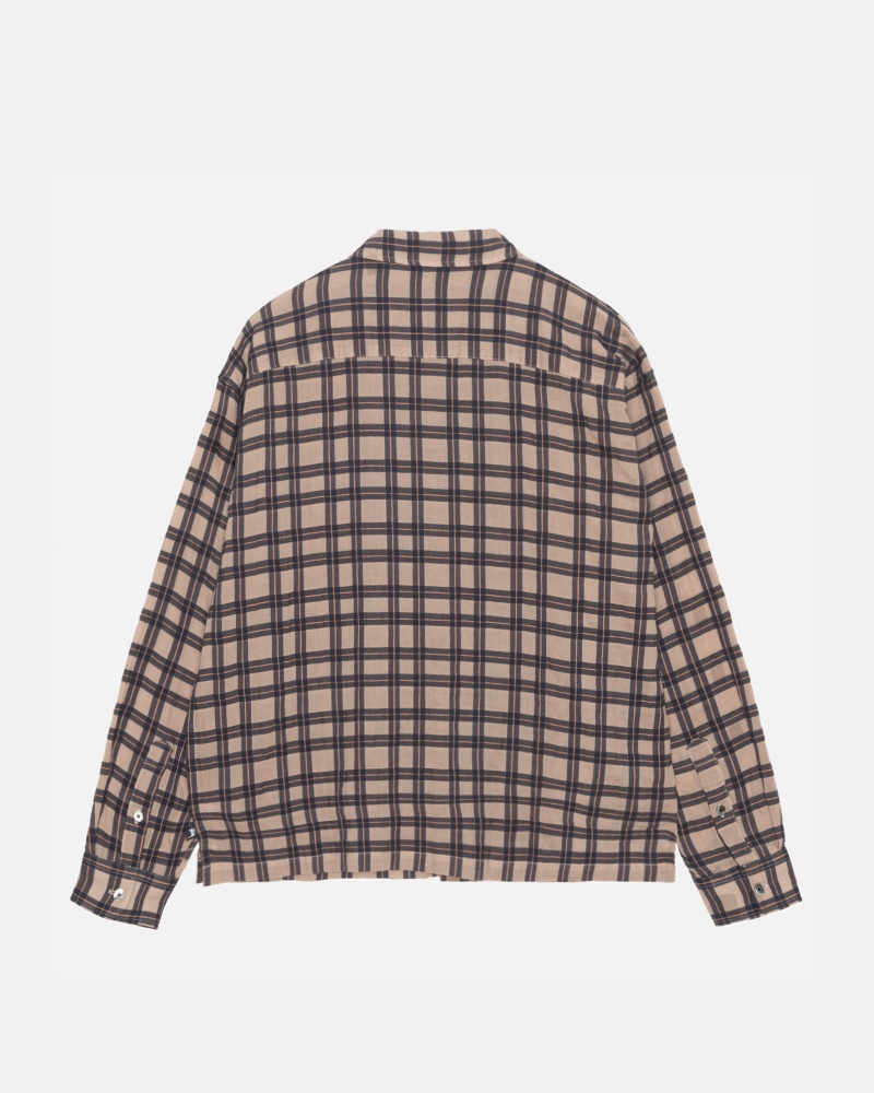 Stussy Sonoma Plaid Shirts Brown | 03941CIUZ