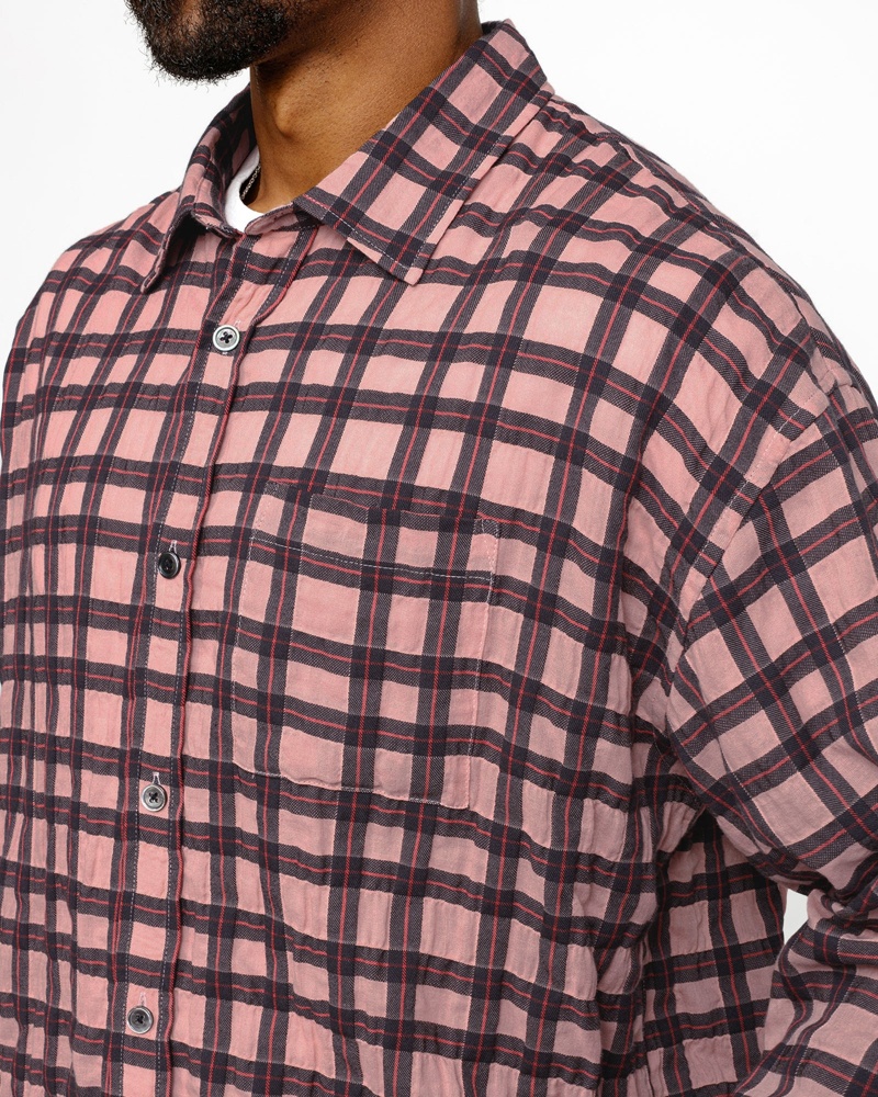 Stussy Sonoma Plaid Shirts Pink | 31624SKPT