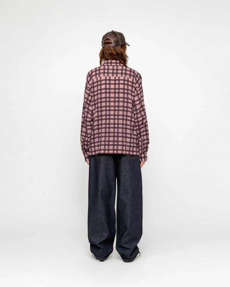 Stussy Sonoma Plaid Shirts Pink | 31624SKPT