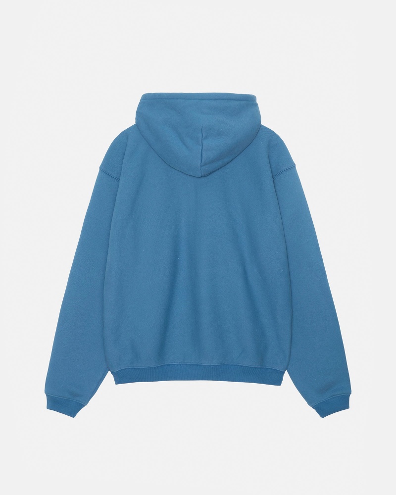 Stussy Sport Zip Hoodie Blue | 89125FIRQ