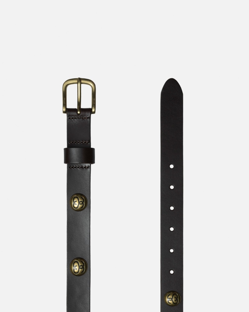 Stussy Ss-link Studded Belts Brown | 16875BNZQ