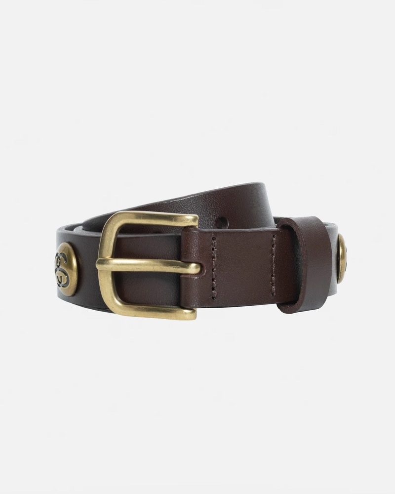 Stussy Ss-link Studded Belts Brown | 16875BNZQ