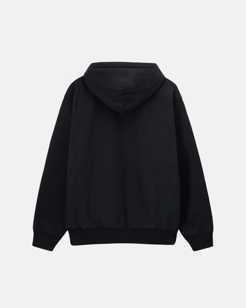 Stussy Stock Logo Hoodie Black | 40853CUDA