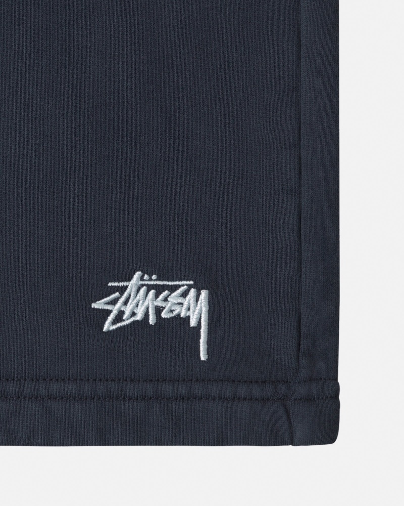 Stussy Stock Logo Shorts Navy | 96043HZMU