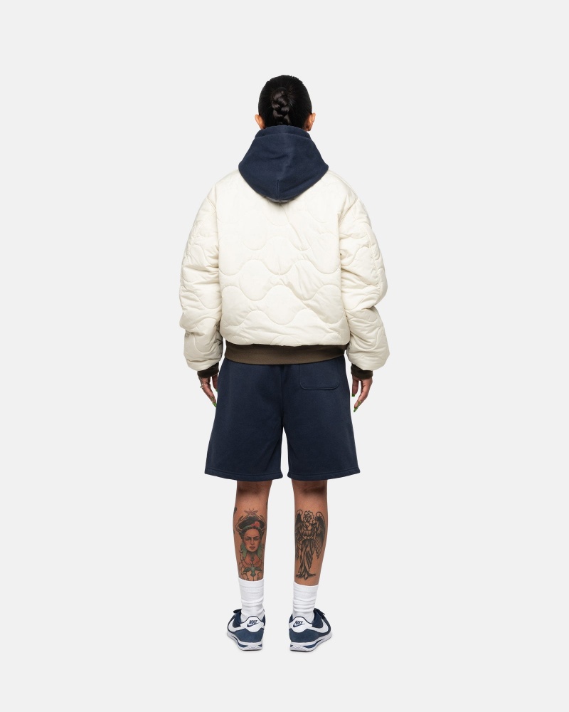 Stussy Stock Logo Shorts Navy | 96043HZMU