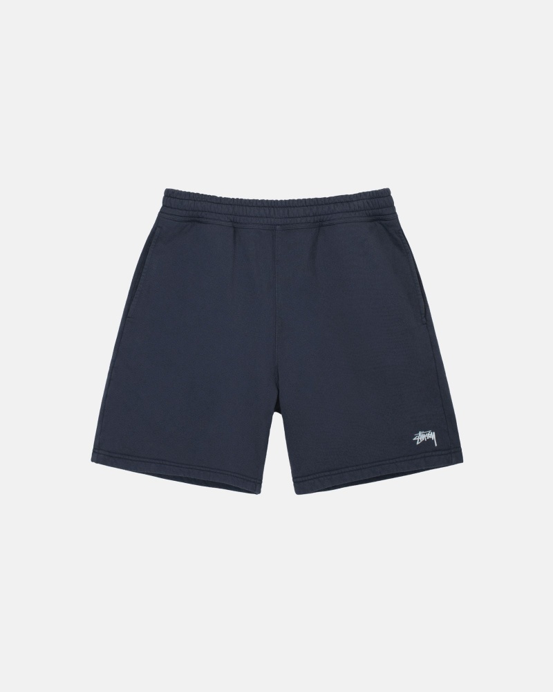 Stussy Stock Logo Shorts Navy | 96043HZMU