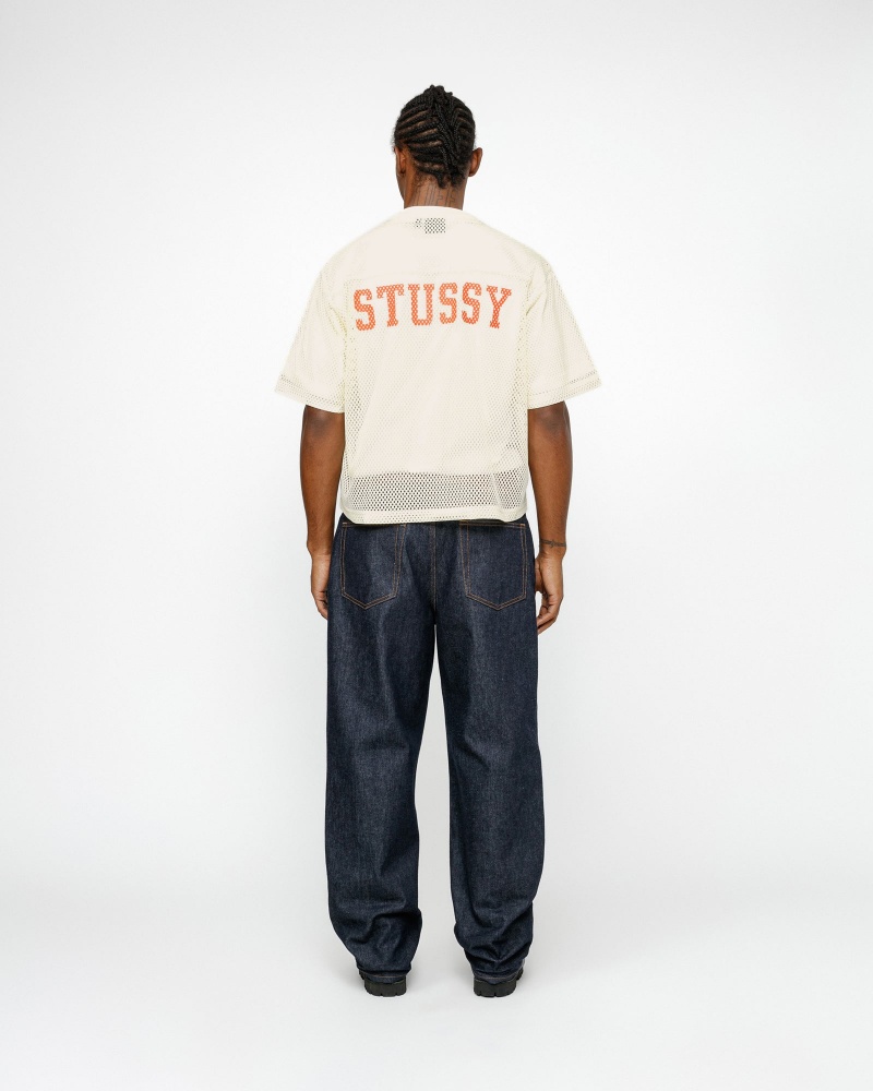 Stussy Team Jersey 80 Tops Beige | 45798OHLP