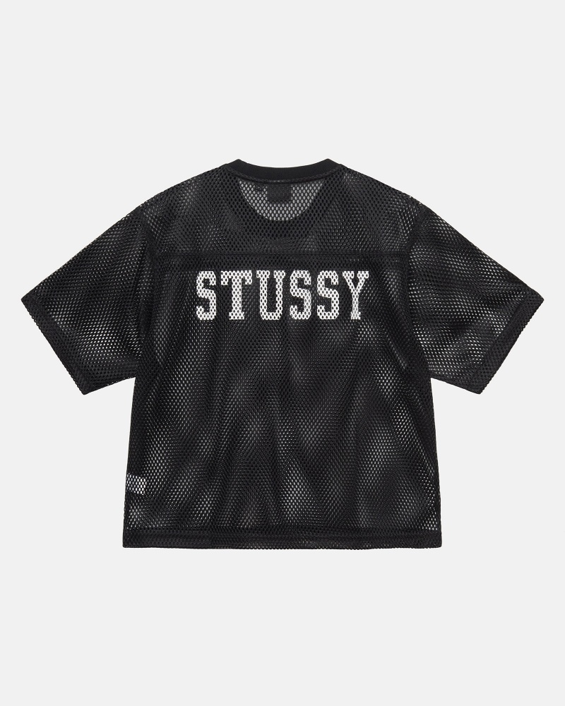 Stussy Team Jersey 80 Tops Black | 82315FJBK