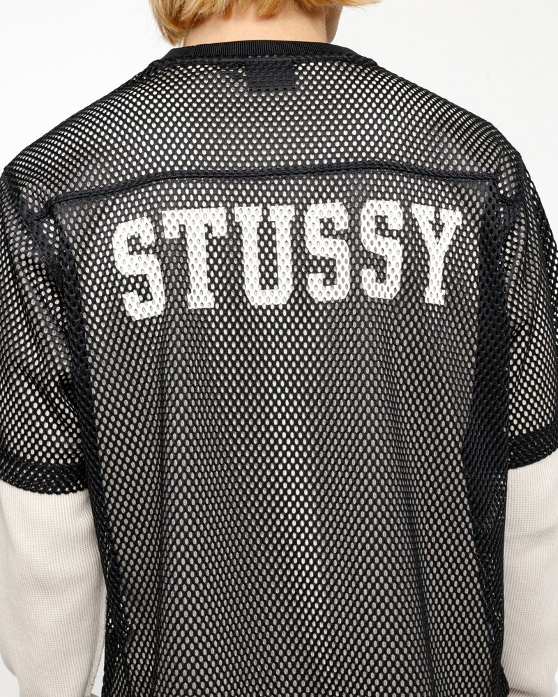 Stussy Team Jersey 80 Tops Black | 82315FJBK