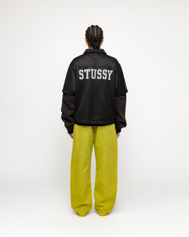 Stussy Team Jersey 80 Tops Black | 82315FJBK