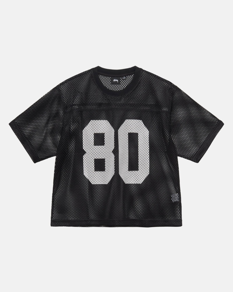 Stussy Team Jersey 80 Tops Black | 82315FJBK