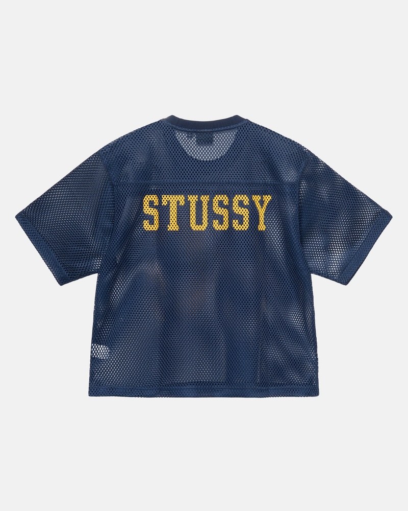 Stussy Team Jersey 80 Tops Navy | 24967ULPS