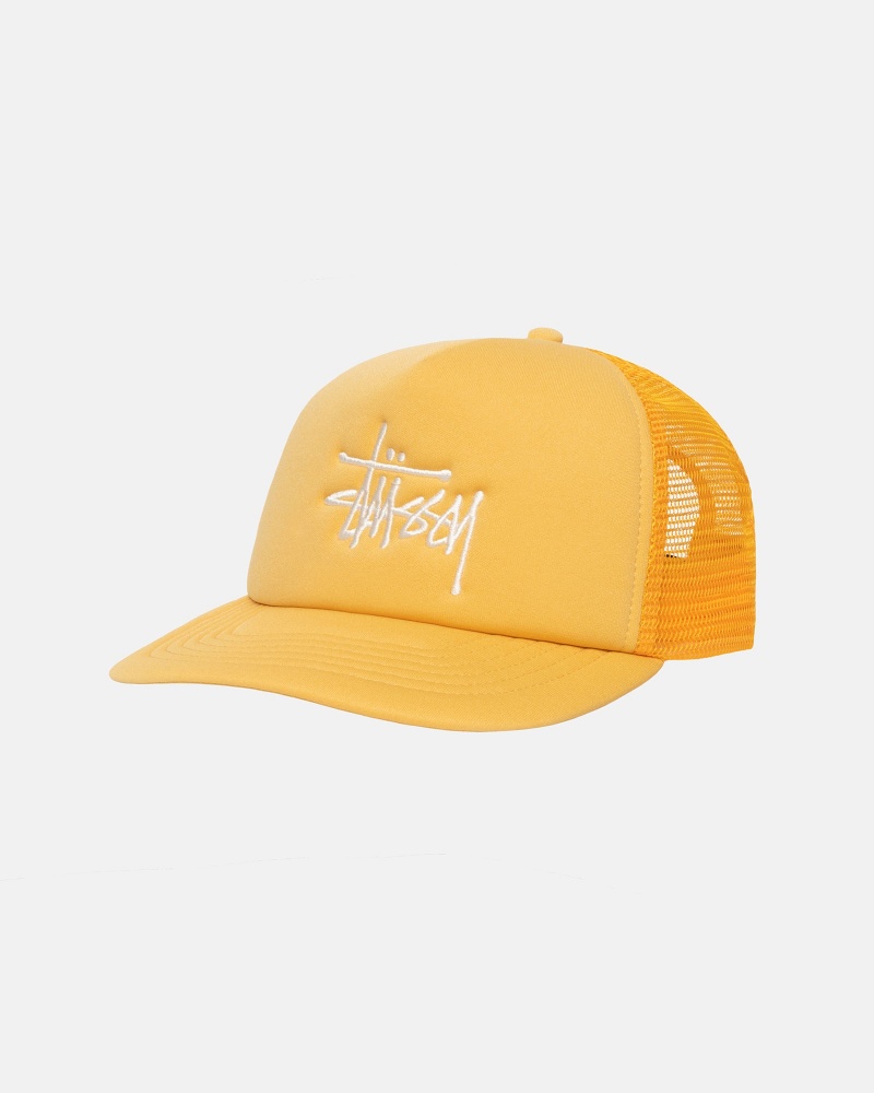 Stussy Trucker Big Basic Snapback Caps Orange | 51639EFBI