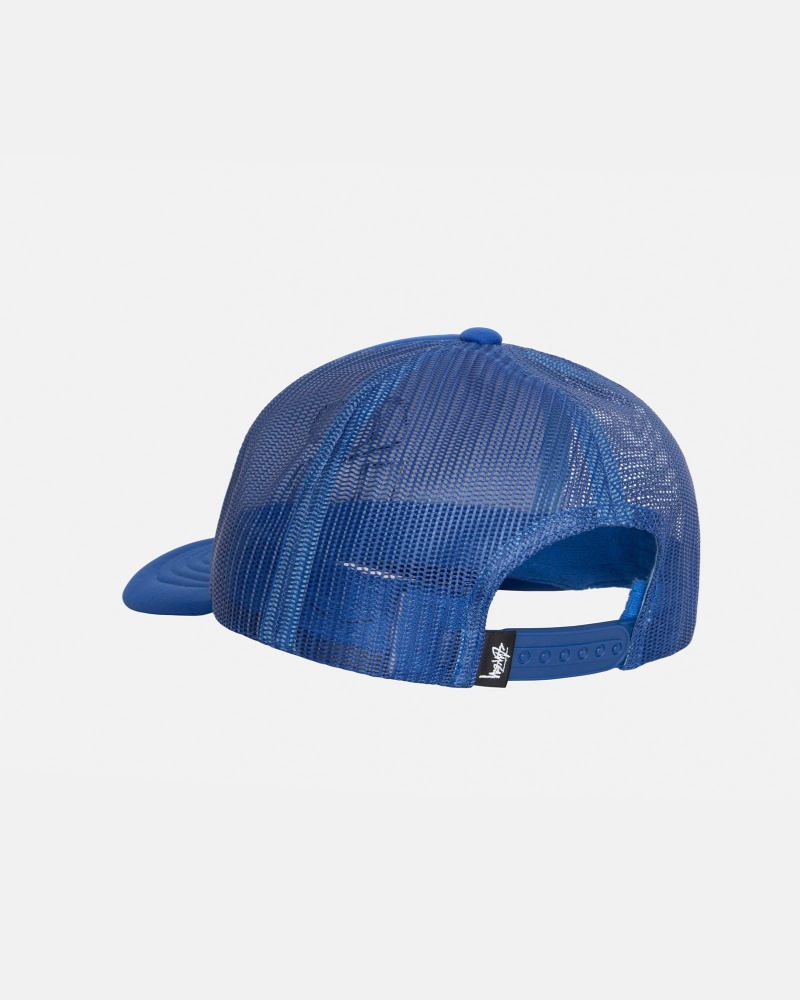 Stussy Trucker Big S Snapback Caps Royal | 80476IJYA