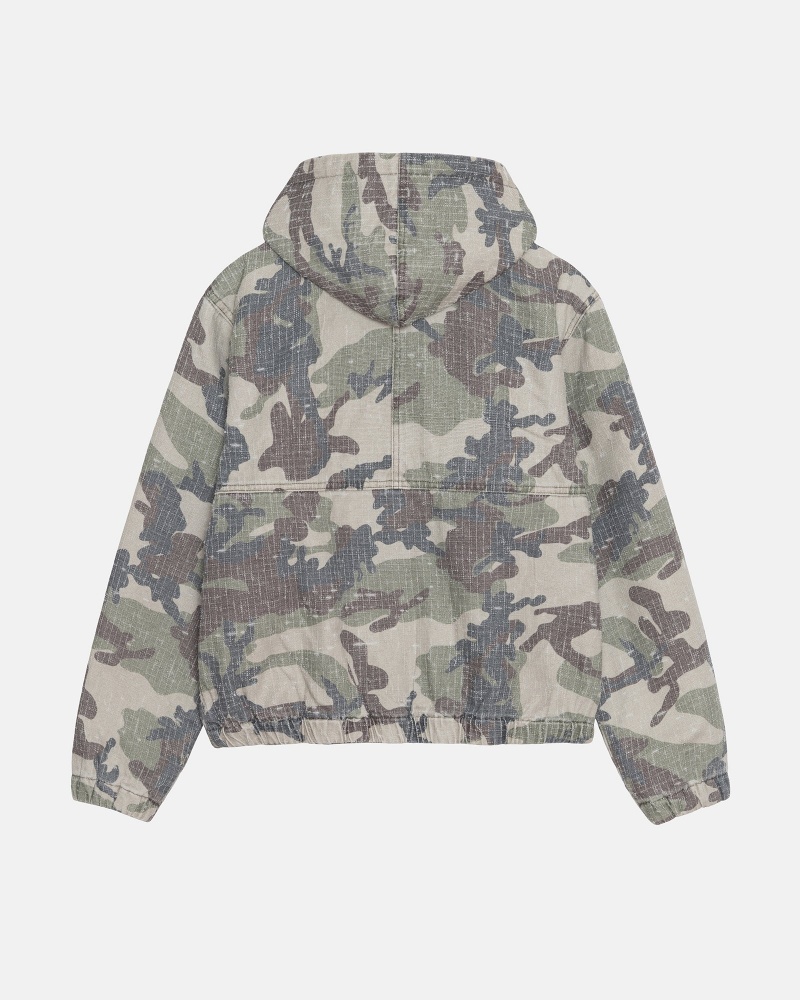 Stussy Work Camo Canvas Needlepunch Jackets Camo | 73918LZFA