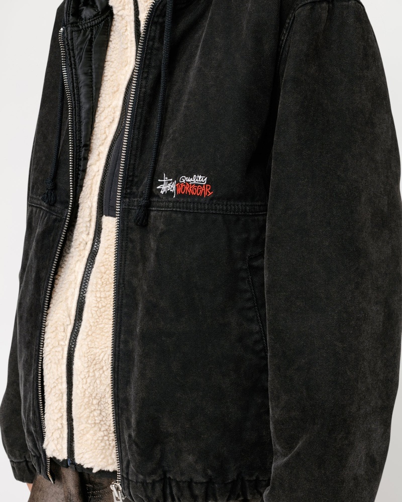 Stussy Work Insulated Canvas Jackets Black | 31857WOZR