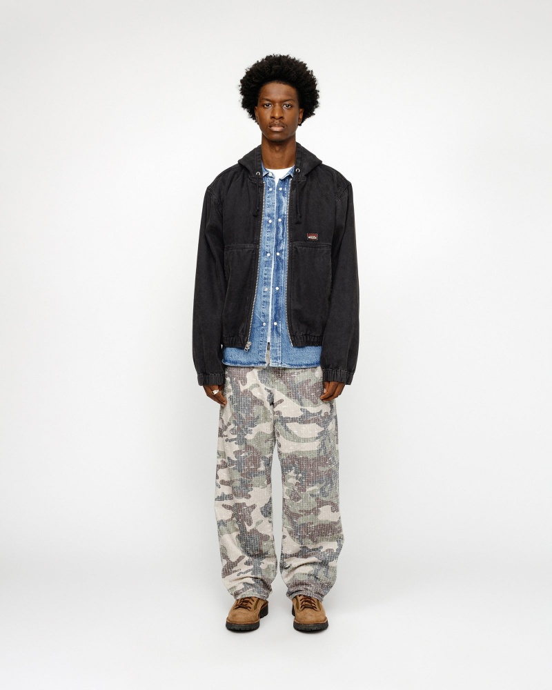 Stussy Work Unlined Canvas Jackets Black | 02581VIEH