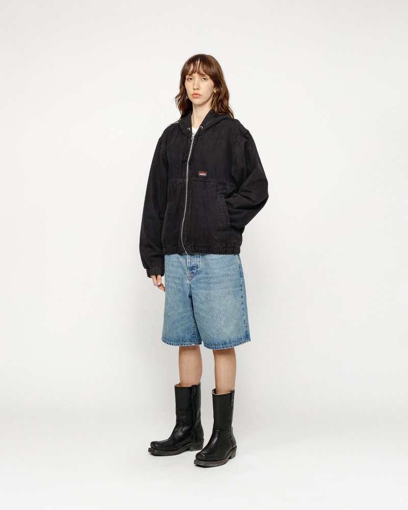 Stussy Work Unlined Canvas Jackets Black | 02581VIEH