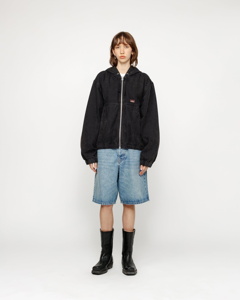 Stussy Work Unlined Canvas Jackets Black | 02581VIEH