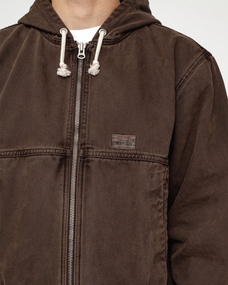 Stussy Work Unlined Canvas Jackets Brown | 48652OJWM