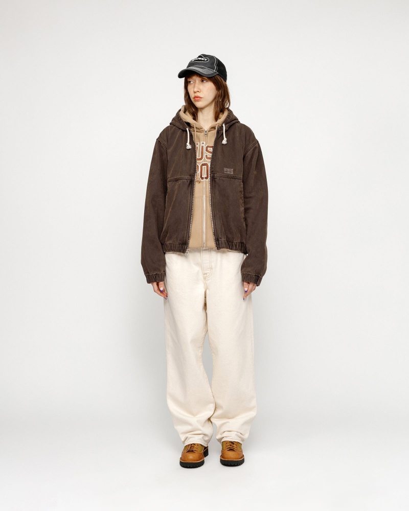 Stussy Work Unlined Canvas Jackets Brown | 48652OJWM