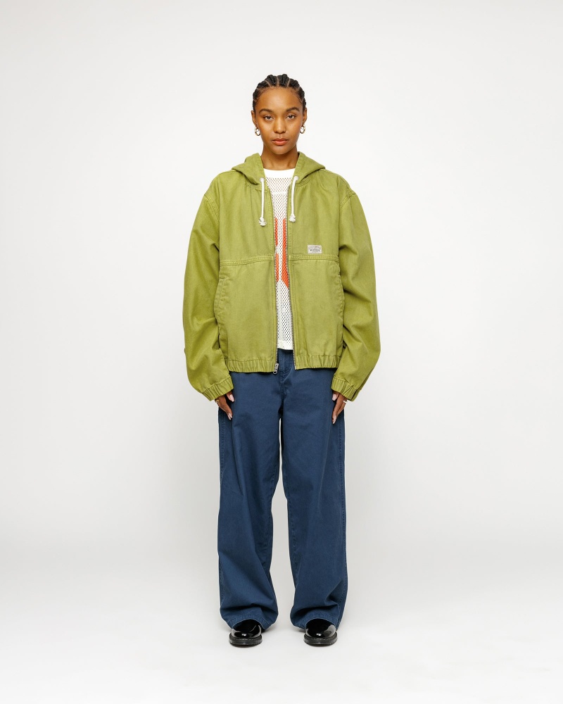 Stussy Work Unlined Canvas Jackets Green | 82367PNTD