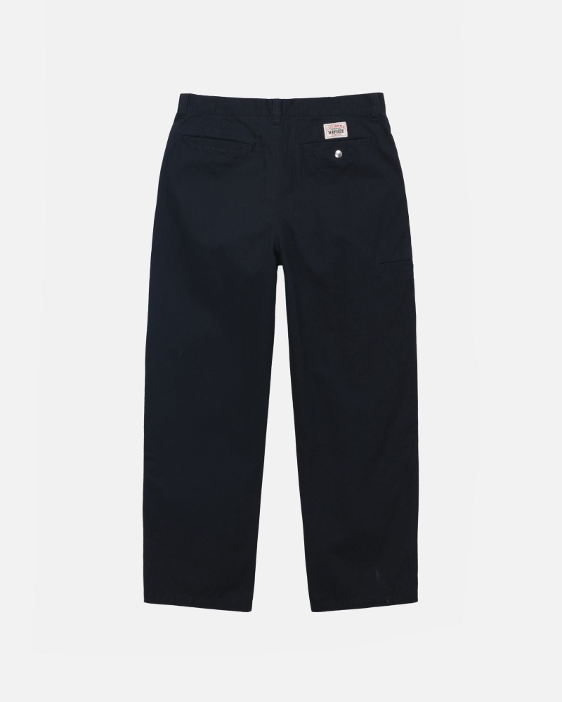 Stussy Workgear Twill Trousers Black | 08341DSPX