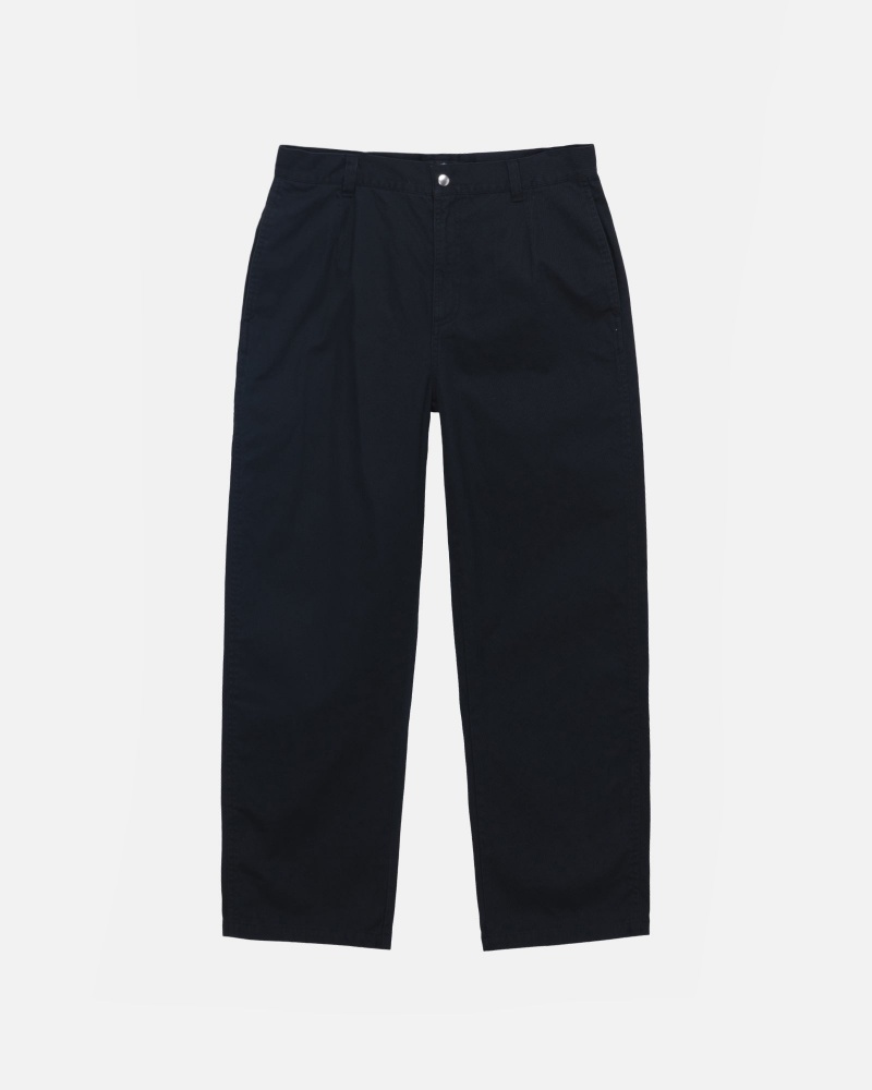 Stussy Workgear Twill Trousers Black | 08341DSPX