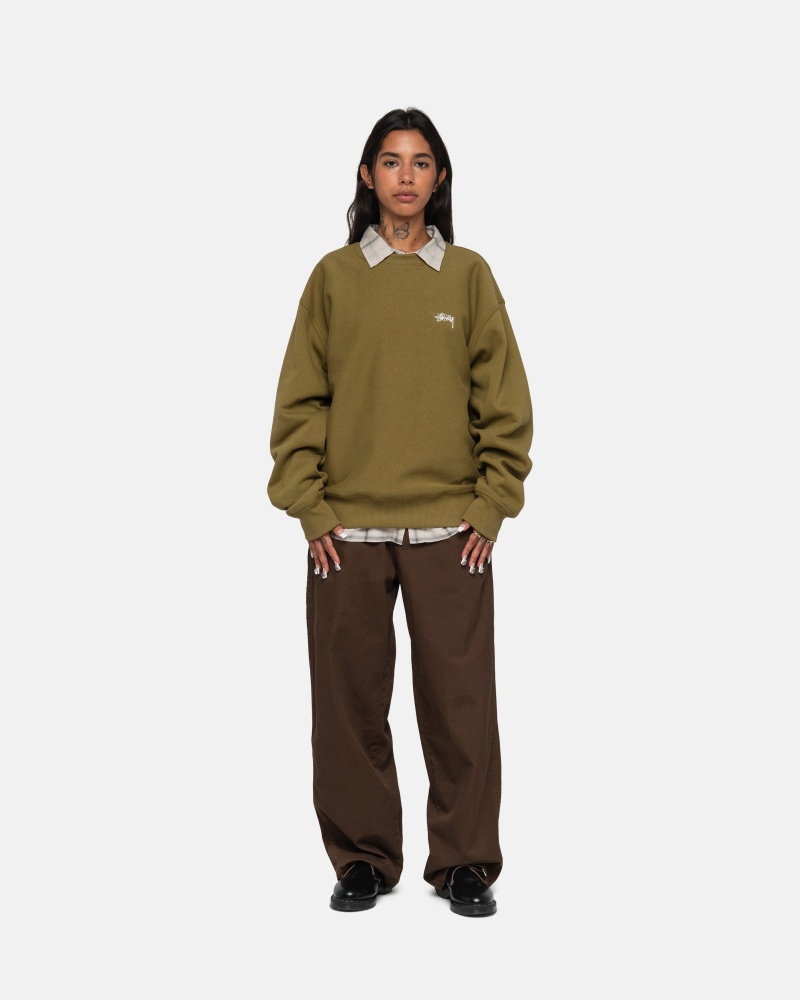 Stussy Workgear Twill Trousers Brown | 01784HSOI