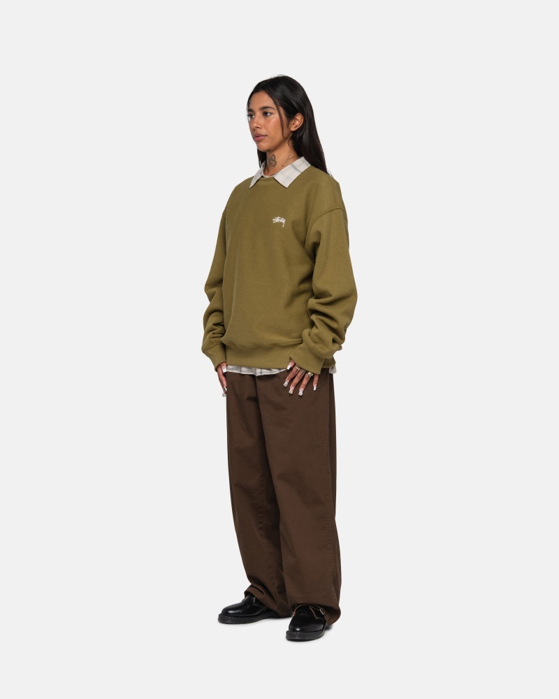 Stussy Workgear Twill Trousers Brown | 01784HSOI