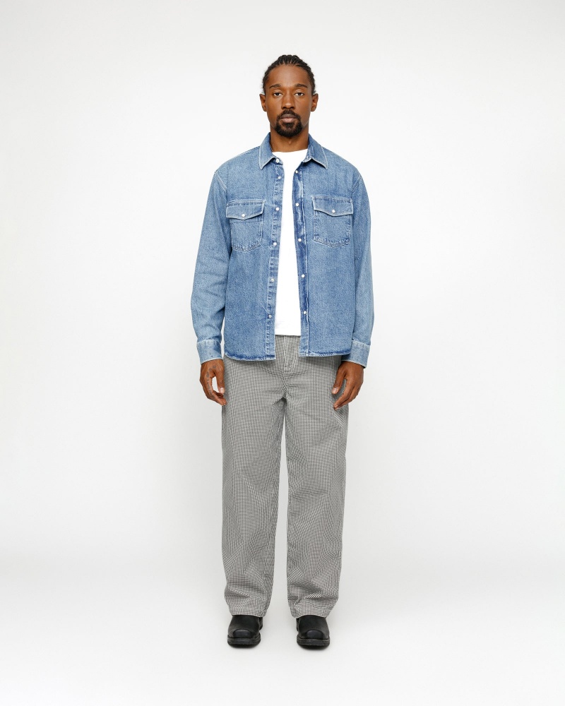 Stussy Workgear Twill Trousers Grey | 03476ZUXV