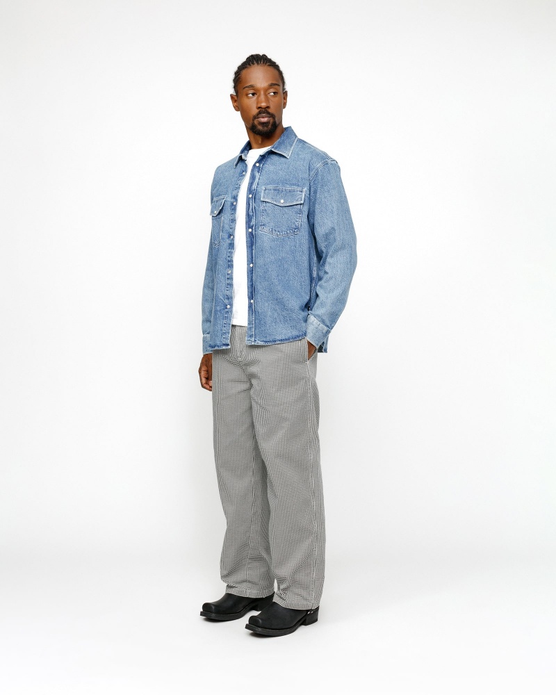 Stussy Workgear Twill Trousers Grey | 03476ZUXV